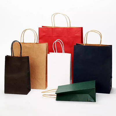 Bao bì mang đi Túi giấy In logo Túi giấy Kraft sơn bóng TUV