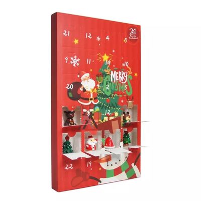 Đếm ngược Hộp quà tặng bất ngờ bằng bìa cứng Giáng sinh được chứng nhận ISO