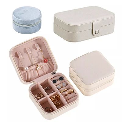 ODM Hộp đựng đồ trang sức nhỏ cầm tay Khuyên tai Da PU chống dầu mỡ