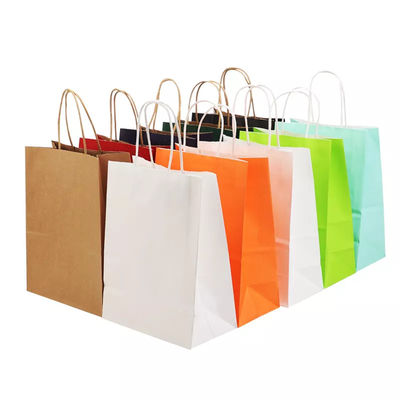 Bao bì mang đi Túi giấy In logo Túi giấy Kraft sơn bóng TUV