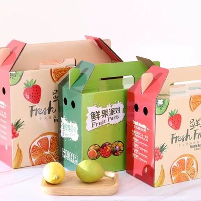 Hộp các tông đóng gói thực vật In tùy chỉnh Vận chuyển Hộp các tông cho trái cây