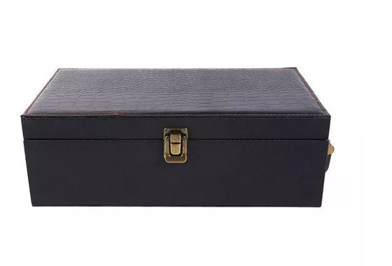 Hộp da PU cứng CMYK Glass Wine Box Bao bì Varnish 1 2 chiếc