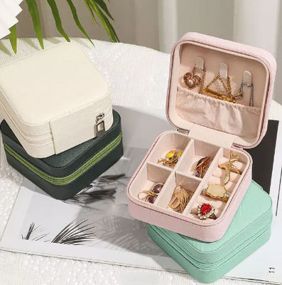 CMYK Portable Small Travel Hộp trang sức Da PU có thể phân hủy ISO 9001