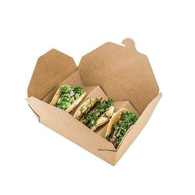 Hộp bao bì thực phẩm tùy chỉnh Taco Giấy kraft Takeout Hộp thực phẩm các tông