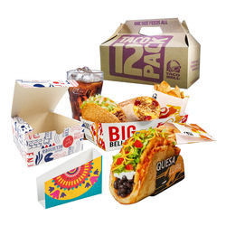 Hộp bao bì thực phẩm tùy chỉnh Taco Giấy kraft Takeout Hộp thực phẩm các tông