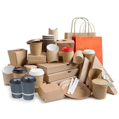 Takeaway Hộp đóng gói thực phẩm tùy chỉnh / Hộp thực phẩm giấy kraft ODM FSC