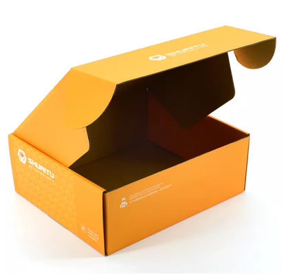 CMYK Phụ tùng ô tô Bao bì Hộp giấy Varnishing Orange Custom LOGO BSCI
