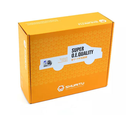 CMYK Phụ tùng ô tô Bao bì Hộp giấy Varnishing Orange Custom LOGO BSCI