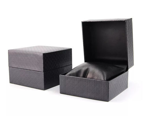 Da PU Hộp đồng hồ tùy chỉnh Bao bì Sọc đen Thanh lịch