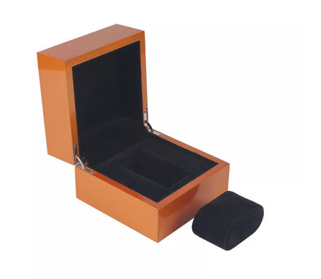 Hộp đựng đồng hồ đeo tay có độ bóng cao Bản lề Hộp đựng đồng hồ bằng gỗ kim loại
