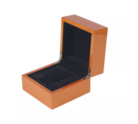 Hộp đựng đồng hồ đeo tay có độ bóng cao Bản lề Hộp đựng đồng hồ bằng gỗ kim loại