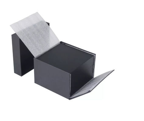 Hộp đựng đồng hồ đơn màu đen mờ tùy chỉnh bằng da Pu vuông bằng gỗ