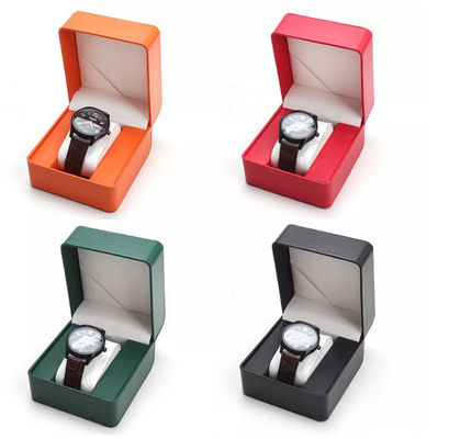 Hộp đựng đồng hồ góc tròn bằng da PU có nắp lật 11X10X7.5cm
