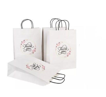 Varnishing Túi xách giấy Kraft Túi giấy Kraft màu nâu tái chế SGS