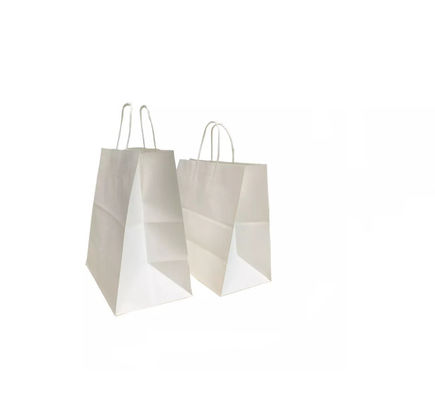 Túi xách giấy kraft di động Takeaway Mua sắm túi quà tặng Bao bì ODM