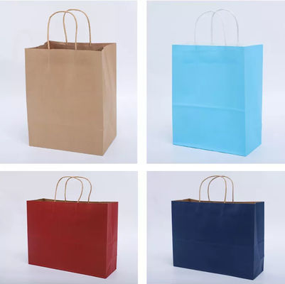 In logo Túi kraft Takeaway mua sắm Túi đóng gói quà tặng Có thể phân hủy sinh học