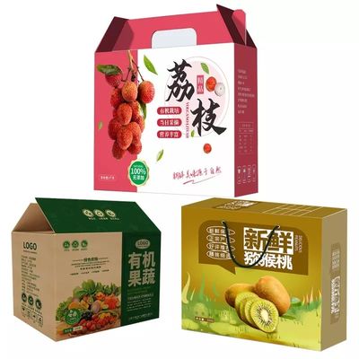 Hộp các tông trái cây và rau tùy chỉnh hình chữ nhật