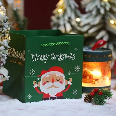 Các tông có thể tái chế đêm Giáng sinh Hộp hình khối cho quà tặng áo phông