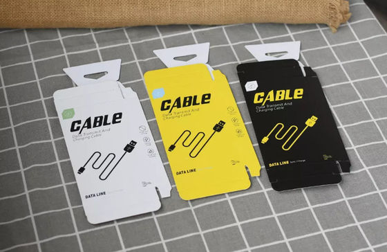 Hộp đóng gói điện tử CMYK Dập nổi Logo thực phẩm Hộp các tông in