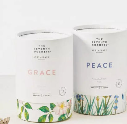 Hộp trà các tông tái chế cấp thực phẩm Hộp đóng gói cà phê xi lanh
