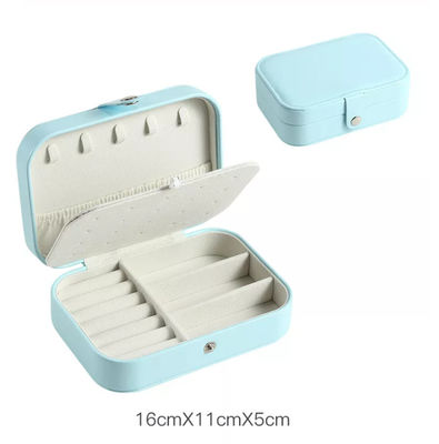 E457 Hộp trang sức du lịch Hộp quà tặng trang sức phân hủy sinh học PU Leather Portable