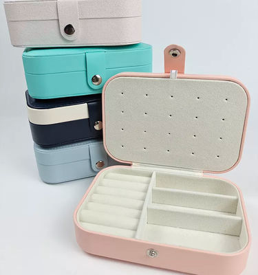 E457 Hộp trang sức du lịch Hộp quà tặng trang sức phân hủy sinh học PU Leather Portable
