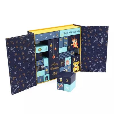 Hộp quà tặng các tông hình chữ nhật Giáng sinh OEM ODM Hộp lịch Advent