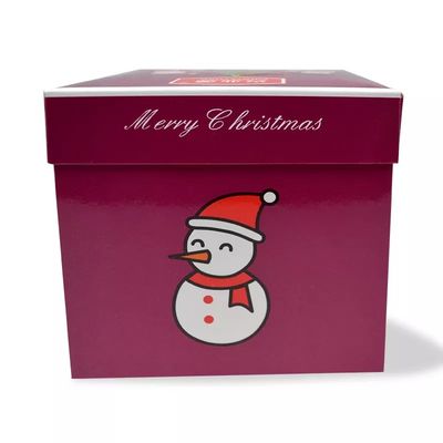 CMYK In offset Hộp quà tặng các tông Giáng sinh 6 X 3,5 X 3,5 inch