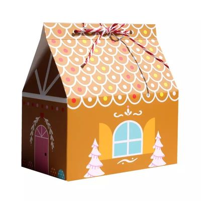 Hộp quà Giáng sinh hình ngôi nhà cho kẹo bìa dùng một lần
