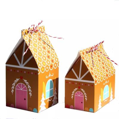 Hộp quà Giáng sinh hình ngôi nhà cho kẹo bìa dùng một lần